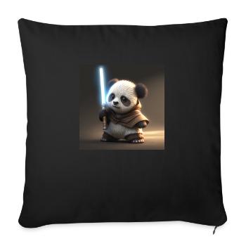 Pandawan - Housse de coussin décorative 45 x 45 cm - noir - Devant