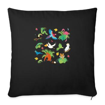 Jungle fever - Sofa pillowcase 17,3'' x 17,3'' (45 x 45 cm) - black - Front