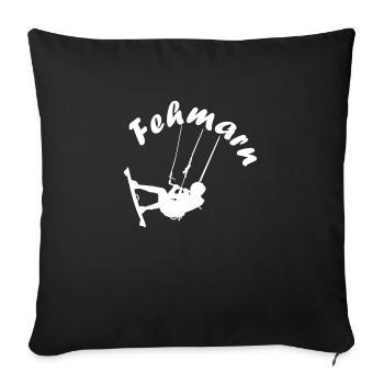 Fehmarn Surfer 2023 - Sofakissenbezug 45 x 45 cm - Schwarz - Vorne