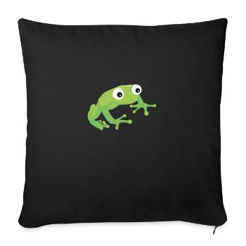 Grenouille - Housse de coussin décorative 45 x 45 cm - noir - Devant