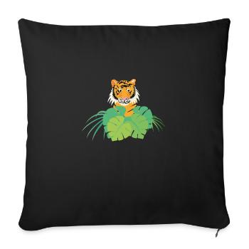 Tiger - Sofa pillowcase 17,3'' x 17,3'' (45 x 45 cm) - black - Front