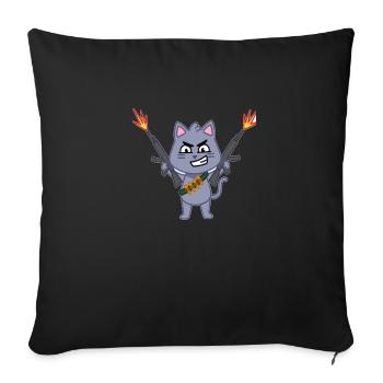 Fighting Cat - Sofakissenbezug 45 x 45 cm - Schwarz - Vorne