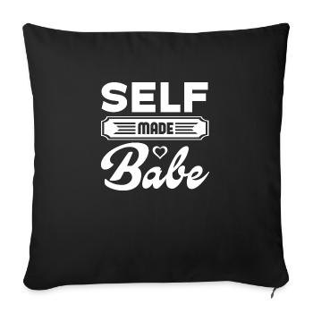 Self Made Babe - Sofakissenbezug 45 x 45 cm - Schwarz - Vorne