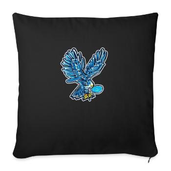 Iconic eagle in comic style - AI Art - Sofa pillowcase 17,3'' x 17,3'' (45 x 45 cm) - black - Front