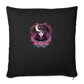 Victorian Gothic Lady - Sofa pillowcase 17,3'' x 17,3'' (45 x 45 cm) - black - Front