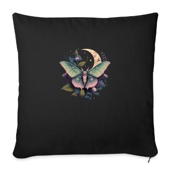 Teigne de minuit - Housse de coussin décorative 45 x 45 cm - noir - Devant
