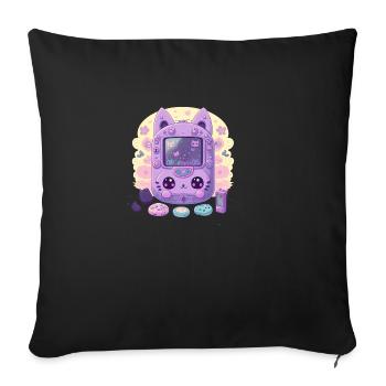 Pastel Tamagotchi - Sofa pillowcase 17,3'' x 17,3'' (45 x 45 cm) - black - Front