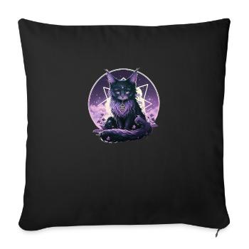 Galaxy Maine Coon - Housse de coussin décorative 45 x 45 cm - noir - Devant
