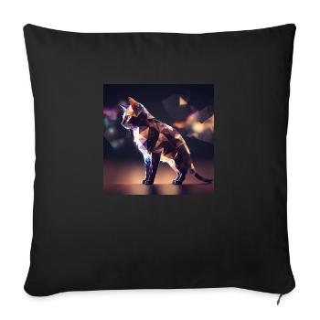 Cat Lu miers and shapes - Sofa pillowcase 17,3'' x 17,3'' (45 x 45 cm) - black - Front