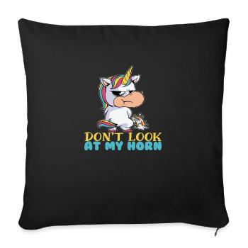 Ne regarde pas mon klaxon - Housse de coussin décorative 45 x 45 cm - noir - Devant