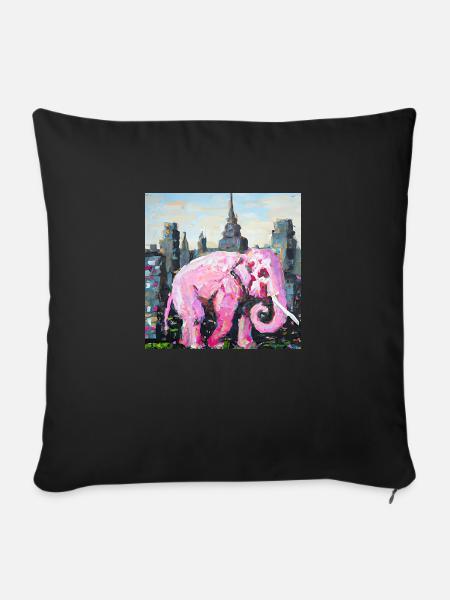 help_for_elephants_06 - Sofakissenbezug 45 x 45 cm - Schwarz