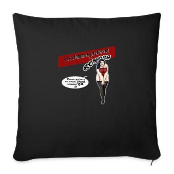 Les Hommes préfèrent les rondes 07 - Housse de coussin décorative 45 x 45 cm - noir - Devant