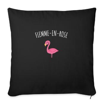 Flemme en rose - Housse de coussin décorative 45 x 45 cm - noir - Devant