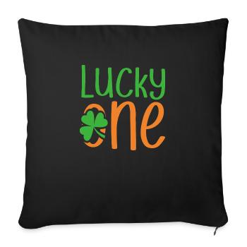 Lucky One Saint-Patrick - Housse de coussin décorative 45 x 45 cm - noir - Devant
