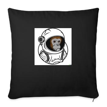 SPACE MONKEY - Sofa pillowcase 17,3'' x 17,3'' (45 x 45 cm) - black - Front