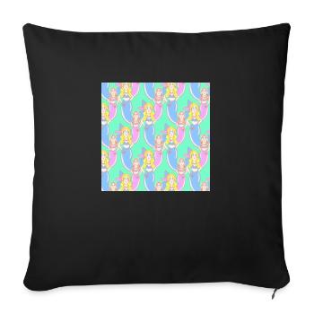 Mermaids - Sofa pillowcase 17,3'' x 17,3'' (45 x 45 cm) - black - Front