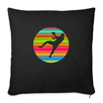 Handball player Handball fan Handball team Handball - Sofa pillowcase 17,3'' x 17,3'' (45 x 45 cm) - black - Front