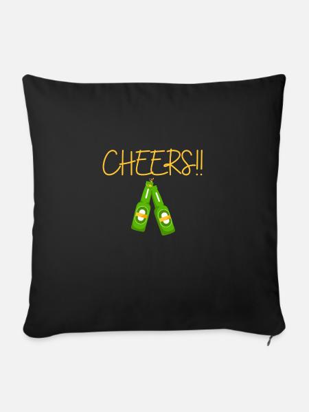 CHEERS - Sofakissenbezug 45 x 45 cm - Schwarz