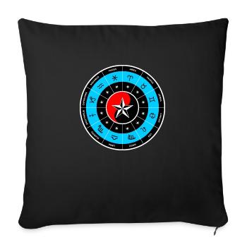 Zodiac Signs | 12 Astrological signs | Horoscopes - Sofa pillowcase 17,3'' x 17,3'' (45 x 45 cm) - black - Front