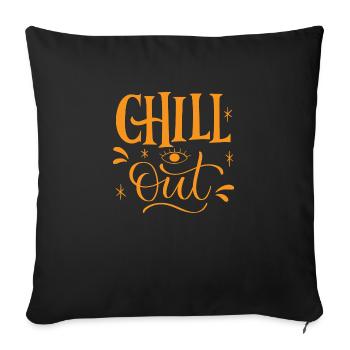 Chill Out - Sofakissenbezug 45 x 45 cm - Schwarz - Vorne