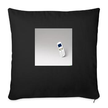 Minimal Cell 02 - Sofakissenbezug 45 x 45 cm - Schwarz - Vorne