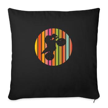 Motorcycle Motorcyclist Motorcross Motorcycle Fan - Sofa pillowcase 17,3'' x 17,3'' (45 x 45 cm) - black - Front