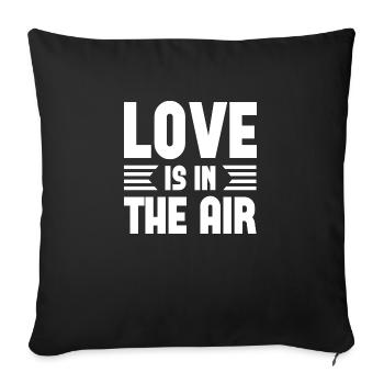 Love Is In The Air - Sofa pillowcase 17,3'' x 17,3'' (45 x 45 cm) - black - Front