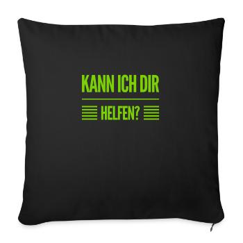 Was willst du? - Sofakissenbezug 45 x 45 cm - Schwarz - Vorne