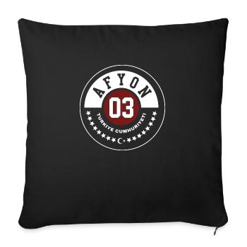 Afyon - Sofa pillowcase 17,3'' x 17,3'' (45 x 45 cm) - black - Front