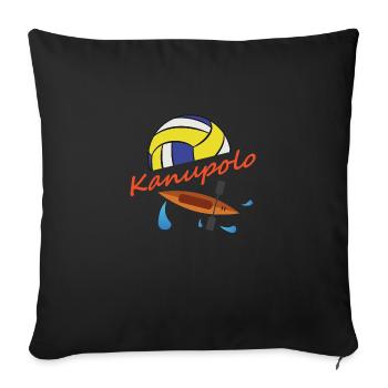 Canoe, ball and water - Kanupolo - Sofa pillowcase 17,3'' x 17,3'' (45 x 45 cm) - black - Front