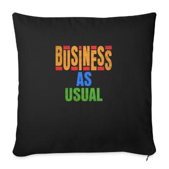 Business As Usual Paper Grunge Style - Sofa pillowcase 17,3'' x 17,3'' (45 x 45 cm) - black - Front