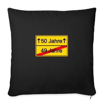 50 Jahre voraus - Sofakissenbezug 45 x 45 cm - Schwarz - Vorne