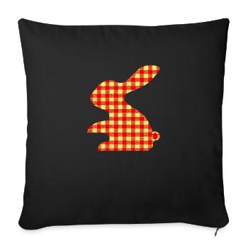 Lapin de Pâques - Housse de coussin décorative 45 x 45 cm - noir - Devant