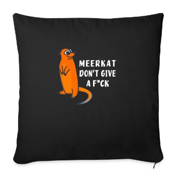 Suricate - Housse de coussin décorative 45 x 45 cm - noir - Devant