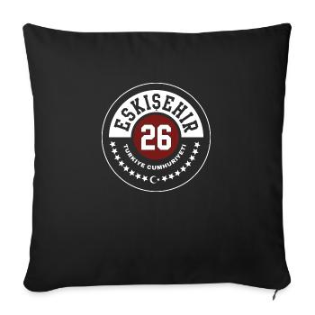 Eskisehir - Sofa pillowcase 17,3'' x 17,3'' (45 x 45 cm) - black - Front