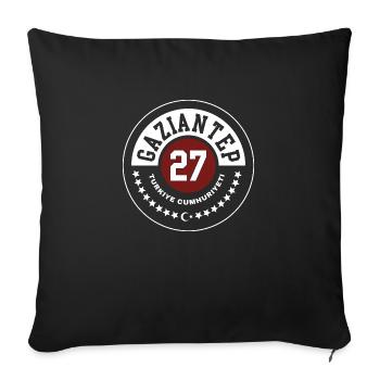 Gaziantep - Sofa pillowcase 17,3'' x 17,3'' (45 x 45 cm) - black - Front