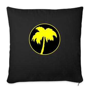 Palmier - Housse de coussin décorative 45 x 45 cm - noir - Devant