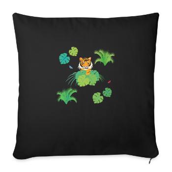 Tiger - Sofa pillowcase 17,3'' x 17,3'' (45 x 45 cm) - black - Front
