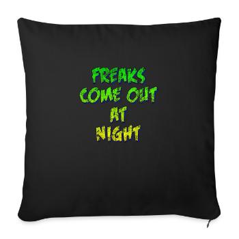 Les freaks sortent au Night grunge - Housse de coussin décorative 45 x 45 cm - noir - Devant