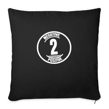 Negative 2 Positive - Sofa pillowcase 17,3'' x 17,3'' (45 x 45 cm) - black - Front