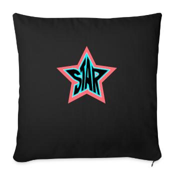 Star Stern - Sofa pillowcase 17,3'' x 17,3'' (45 x 45 cm) - black - Front