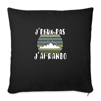J’peux pas j’ai rando - Housse de coussin décorative 45 x 45 cm - noir - Devant