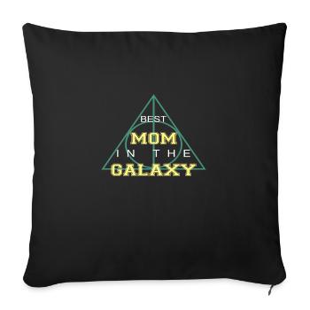 Meilleure maman de la galaxie - Housse de coussin décorative 45 x 45 cm - noir - Devant