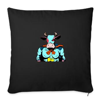 Super taureau - Housse de coussin décorative 45 x 45 cm - noir - Devant