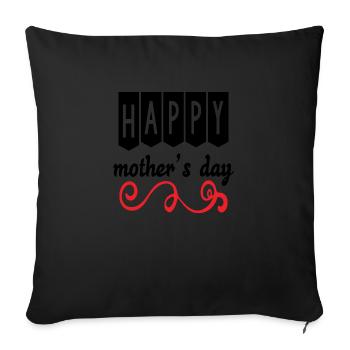Happy Mother's Day - Sofa pillowcase 17,3'' x 17,3'' (45 x 45 cm) - black - Front