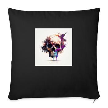 Crane abstrait n°2 - Housse de coussin décorative 45 x 45 cm - noir - Devant