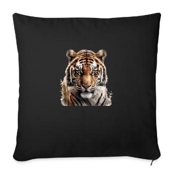 Le tigre du Bengale - Housse de coussin décorative 45 x 45 cm - noir - Devant