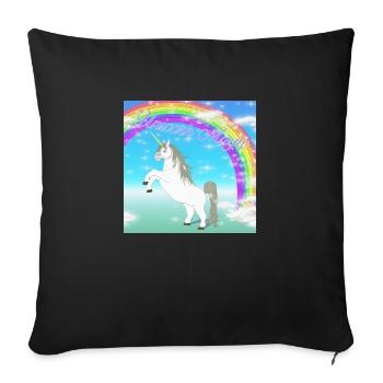 Unicorn Magic Gift - Sofa pillowcase 17,3'' x 17,3'' (45 x 45 cm) - black - Front
