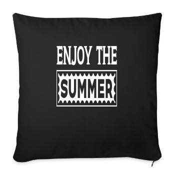 Enjoy The Summer - Sofa pillowcase 17,3'' x 17,3'' (45 x 45 cm) - black - Front