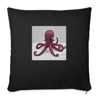 Octopus - Sofakissenbezug 45 x 45 cm - Schwarz - Vorne